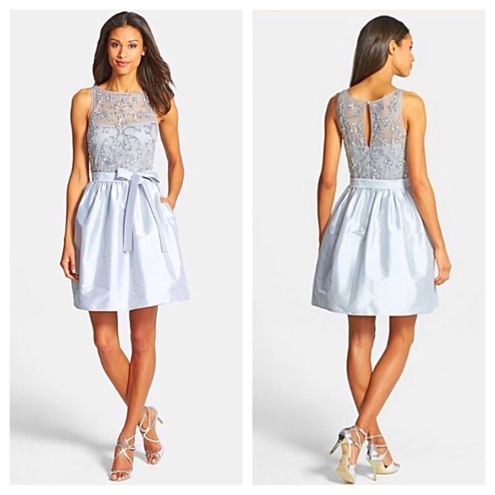 Aidan Mattox Illusion Cocktail Dress NWOT